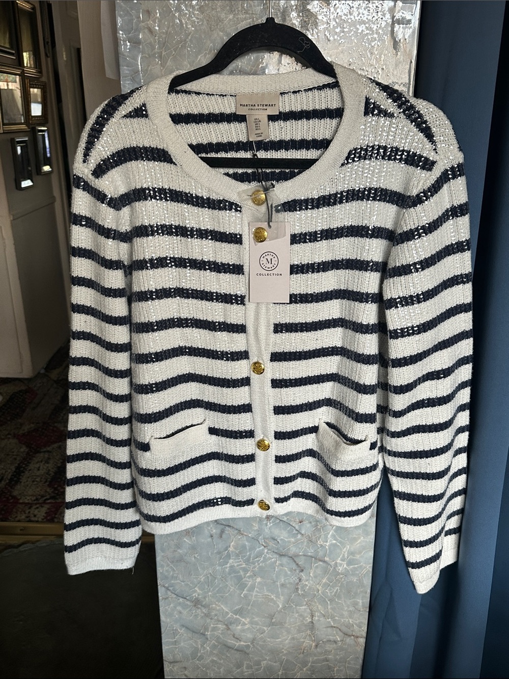 Martha Stewart Collection Nautical Cardigan